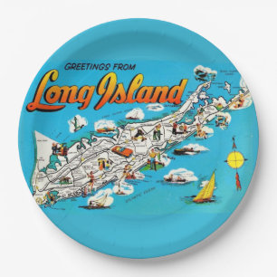 Long Island, NY Groet Papieren Bordje
