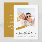 Long Island NY Map Photo Wedding Invite Save The Date (Voorkant / Achterkant)