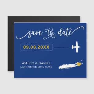 Long Island NY Wedding Save the Date Kaart, kaart