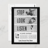 Long Island Railroad Safety Briefkaart (Voorkant / Achterkant)