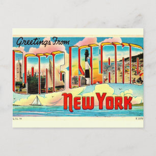 Long Island Retro Ansichtkaart Briefkaart