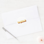 Long Island Retro tekst Ronde Sticker (Envelop)