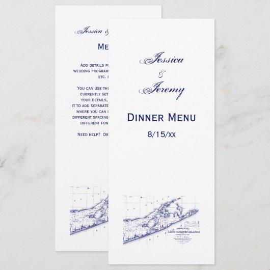 Long Island The Hamptons Kaart VC (Voorkant / Achterkant)