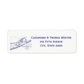 Long Island The Hamptons Map VC Etiket (Voorkant)