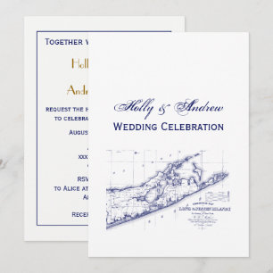 Long Island The Hamptons Map VC Wedding Kaart