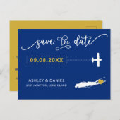 Long Island Wedding Save the Date Map Briefkaart (Voorkant / Achterkant)