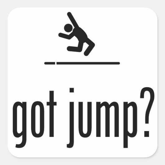 Long Jump Vierkante Sticker (Voorkant)