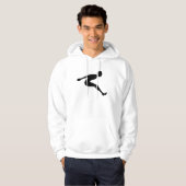 Long Jump — zwart Hoodie (Voorkant volledig)