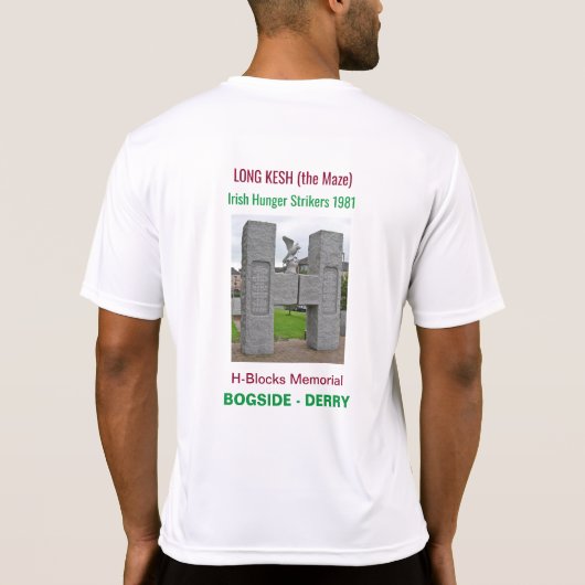 Long Kesh: T-shirt (wit) (Achterkant)