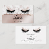Long Lash Extension Make-up Artist Gescheurd papie Visitekaartje (Voorkant / Achterkant)