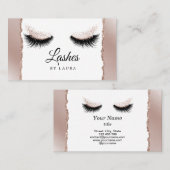 Long Lash Extension Make-up Artist Gescheurd papie Visitekaartje (Voorkant / Achterkant)
