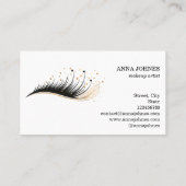 Long Lash Extension Make-up Feather Beauty Salon Visitekaartje (Achterkant)
