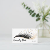 Long Lash Extension Make-up Feather Beauty Salon Visitekaartje (Staand voorkant)