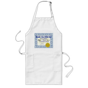 Long Le meilleur tablier de certificat de chef du BBQ