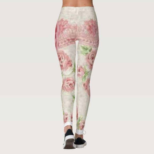 long leggings à fleurs roses (Dos)