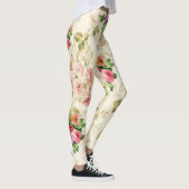 long leggings fleuris adolescent blanc (Droite)