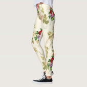 long leggings fleuris adolescent blanc (Gauche)