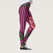 long leggings noir rose (Droite)
