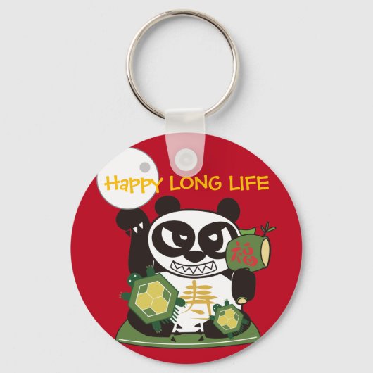 Long Life Panda God Sleutelhanger (Voorkant)