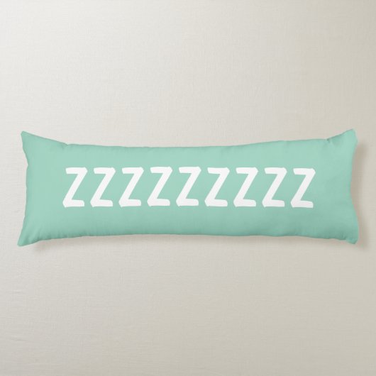 Long light teal body pillow with custom text lichaamskussen (Voorkant)