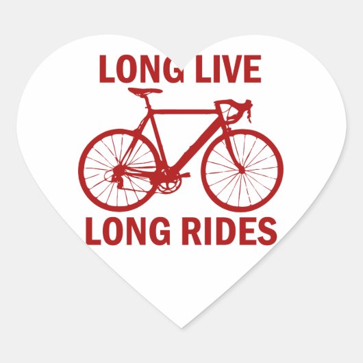 Long Live Long Rides Hart Sticker (Voorkant)