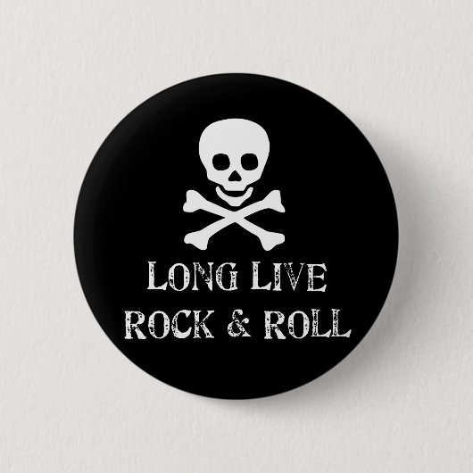 Long Live Rock en Roll Ronde Button 5,7 Cm (Voorkant)