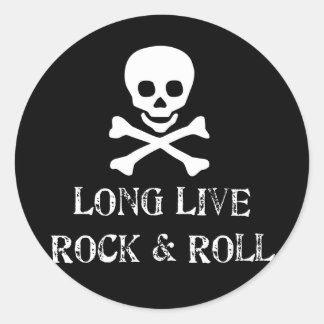 Long Live Rock en Roll Ronde Sticker