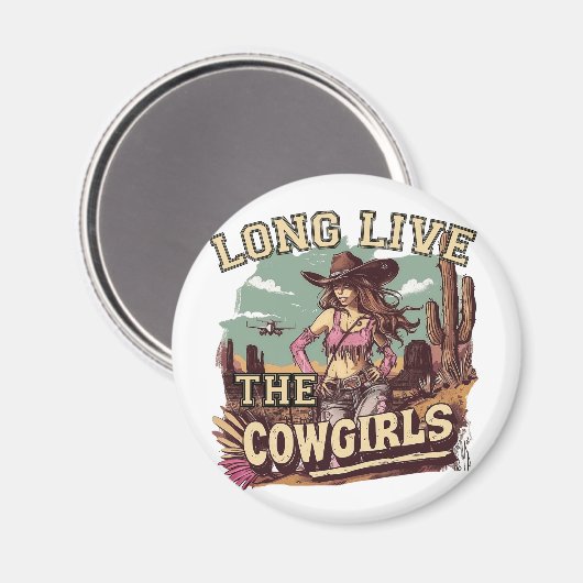 Long live the cowgirl magneet (Voorkant / Achterkant)