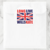 Long Live Wills & Kate Ronde Sticker (Tas)