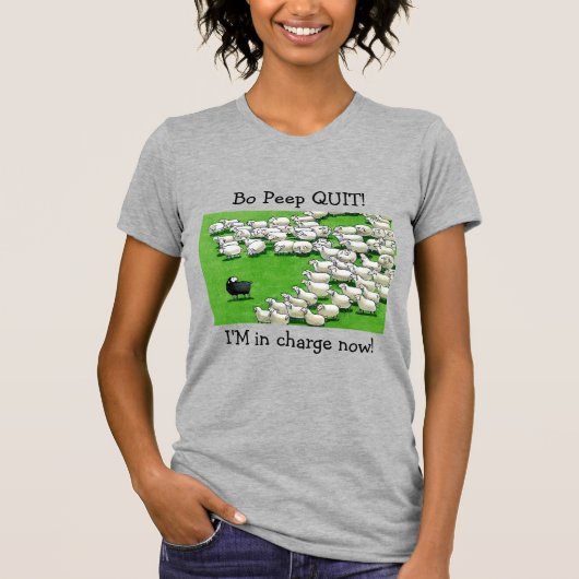 Long Lost Lamb: Bo Peep QUIT! T-shirt (Voorkant)