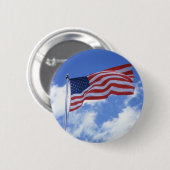 Long May it Wave Pin Ronde Button 5,7 Cm (Voorkant /achterkant)