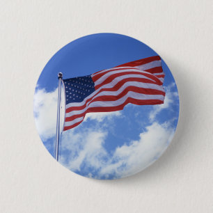 Long May it Wave Pin Ronde Button 5,7 Cm