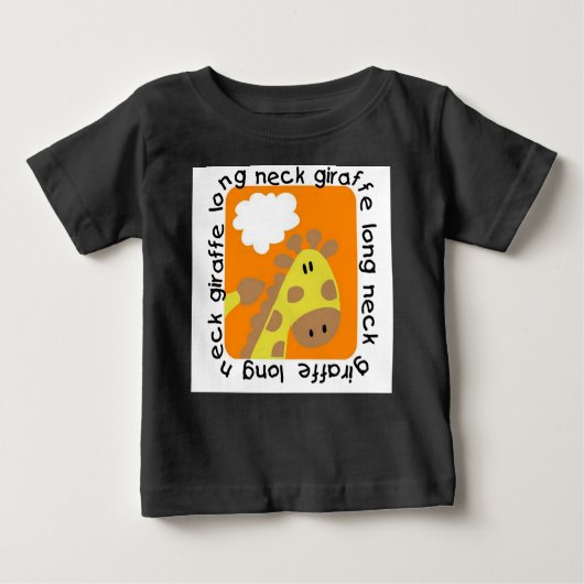 Long Neck Giraffe Baby Raglan T-shirt (Voorkant)