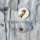 Long Necked Giraffe Pin Ronde Button 5,7 Cm (In situ)