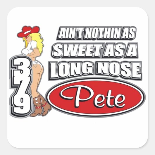 Long Nose Pete Vierkante Sticker (Voorkant)