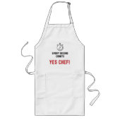 Long Oui Chef Chaque seconde compte Tablier (Devant)
