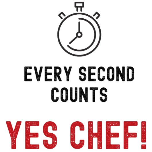Long Oui Chef Chaque seconde compte Tablier