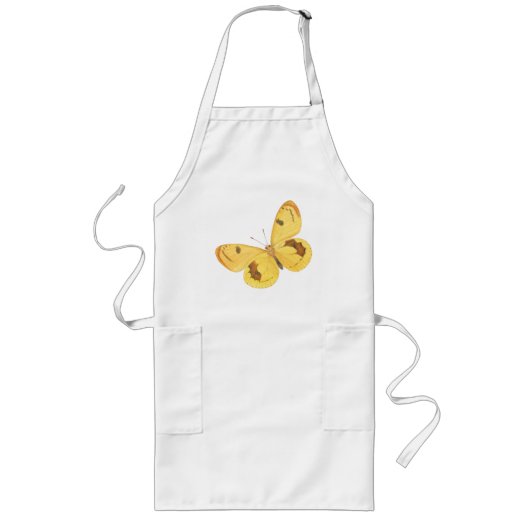 Long Papillon jaune - Tablier d'art Vintage (Devant)