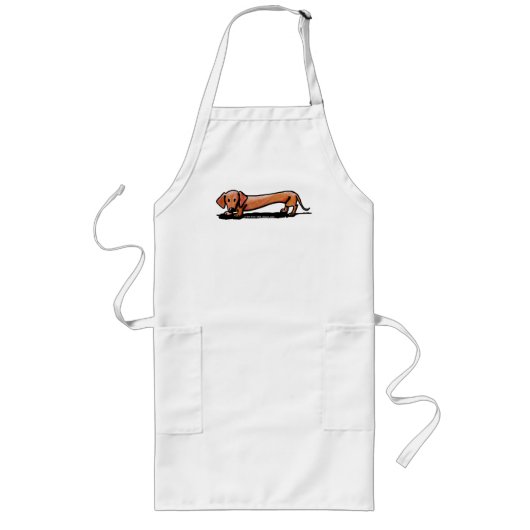 Long Petit tablier rouge Doxie (Devant)