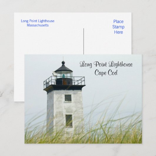 Long Point Light Provincetown Cape Post Card Briefkaart (Voorkant / Achterkant)