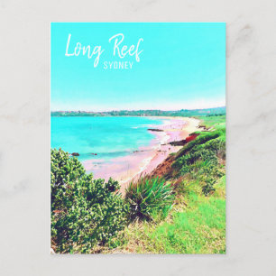 Long Reef Sydney Northern Beaches retro Briefkaart