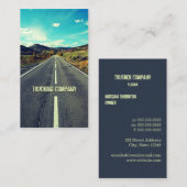 Long Road to the Mountains Trucker Carte de visite (Devant / Derrière)