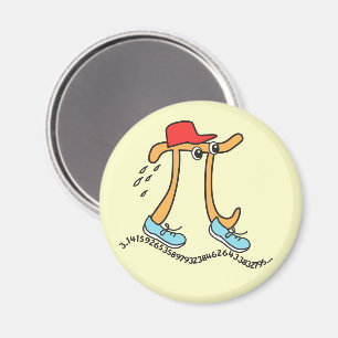Long Running Pi - Funny Pi Guy Magnet Magneet