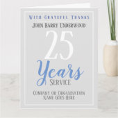 Long Service Award certificaatstijl Kaart (Voorkant)