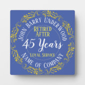 Long Service Award of Retirement Fotoplaat (Voorkant)