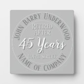 Long Service Award of Retirement Plaque Fotoplaat (Voorkant)