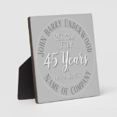 Long Service Award of Retirement Plaque Fotoplaat (Voorkant)