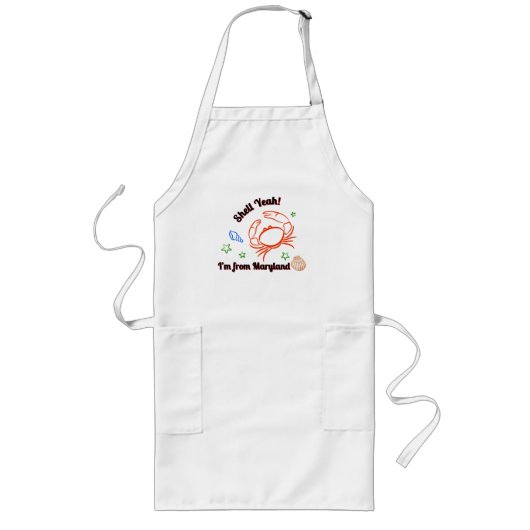 Long "Shell Yeah ! Je suis du Maryland" Tablier de crab (Devant)