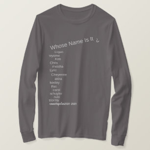 LONG SLEEVE TSHIRT all familiy sizes/styles Sm - 3