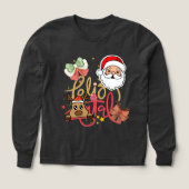 Long sleeved cute t-shirt with fancy christmas  (Motif recto)